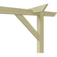 vidaXL Pergola De Jardin Durable & Résistante À La Pourriture 410x40x203 Cm Bois