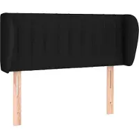 vidaXL Tête de lit avec oreilles noir 103x23x78/88 cm Tissu