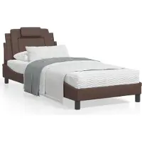 vidaXL Cadre de lit "Viana" sans matelas Marron 80x200 cm simili-cuir