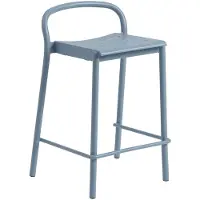 Muuto Linear Steel Counter Bar Stool Pale Blue | 65 cm