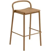 Muuto Linear Steel Counter Bar Stool Burnt Orange | 75 cm