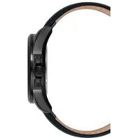 Orphelia Eddington Mens MultiDial Watch with Leather Bracelet, Noir, (44 mm)