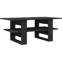 vidaXL Table basse noire 102x55x42 cm Bois composite