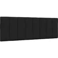 vidaXL Coussin de tête de lit "Hanko" Noir 120 cm Tissu