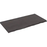vidaXL Dessus de table marron foncé bois chêne massif traité