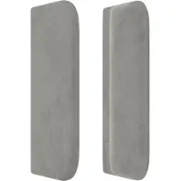 vidaXL Tête de lit LED gris clair 183x16x78/88 cm velours
