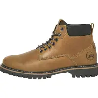 Jack & Jones Bottines à lacets 'JFWQueensway' moutarde / noir