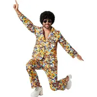 TecTake dressforfun - costume homme 70s disco retro circle pattern - XL - Costume carnaval - Halloween - Dress up - Party wear - Party - Party wear