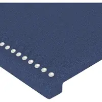 vidaXL Tête de lit LED bleue 203x16x78/88 cm Tissu