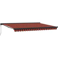 vidaXL Store coulissant orange et marron 450 x 300 x 165 cm