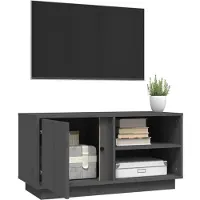 vidaXL Armoire TV Gris 80x35x40,5 cm Pin massif