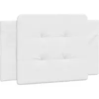 vidaXL Coussin de tête de lit "Zadar" blanc 80 cm similicuir