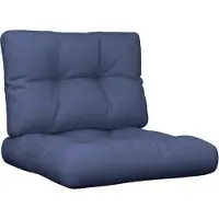 vidaXL Ensemble de coussins en palette bleu marine 60x40x12 cm tissu