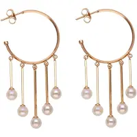 Gaya Boucles d'oreilles or rose / blanc perle
