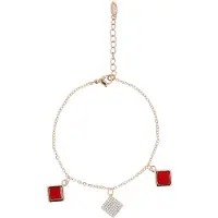 NAEMI Bracelet or / rouge / blanc