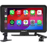 VERTREX Smart Car Display - Écran compatible avec Carplay et Android Auto - Car Play - Sans fil - 7 pouces - Écran tactile - Noir