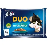 Purina Felix Fantastic Duo Délicieux Poisson 4x85g Snack Pour Chat 12 Unités