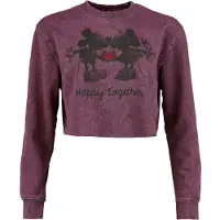 Minnie & Mickey Mouse Sweat-shirt Disney de - Happy Together - S - XXL - pour Femme - lilas - Taille S