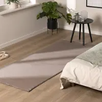 NATURL. Tapis de couloir doux à poils courts - Cozy Taupe | 80x180cm | Tapis de couloir | Pile courte