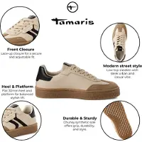 Tamaris Baskets basses beige / marron / noir / argent
