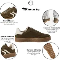 Tamaris Chaussure folklorique vert foncé / blanc
