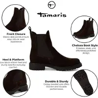 Tamaris Chelsea Boots brun foncé