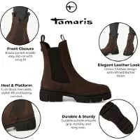 Tamaris Chelsea Boots brun foncé