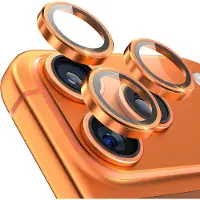 BlueO Verre Sapphire Crystal Original Lens Glass (1 pcs, Apple iPhone 17 Pro, Apple iPhone 17 Pro Max), Téléphone portable : film de protection, Orange, Noir