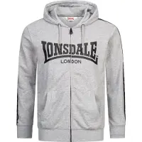 Lonsdale Veste de survêtement 'BIGTON' gris / noir