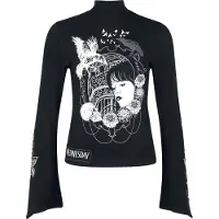 Wednesday T-shirt manches longues de - Mirror Of Nevermore - S - XXL - pour Femme - noir - Taille L