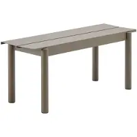 Muuto Linear Steel Bench Taupe | 110 x 34 cm