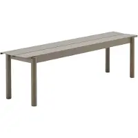 Muuto Linear Steel Bench Taupe | 170 x 34 cm