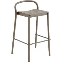 Muuto Linear Steel Counter Bar Stool Taupe | 65 cm