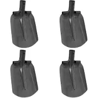 vidaXL Tête de pelle 4 pcs Argent 33 x 21 cm Acier enduit de poudre