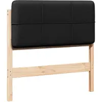vidaXL Tête de lit rembourrée avec tête de lit marron et noir 90 cm
