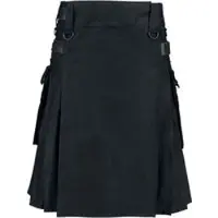 Altana Industries Jupe mi-longue Gothic de - Kilt Noir - S - XXL - pour Homme - noir - Taille XL