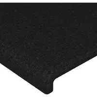 vidaXL Tête de lit LED noir 163x16x78/88 cm Tissu
