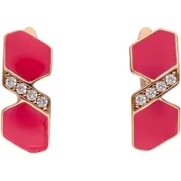 Gaya Boucles d'oreilles or rose / rouge