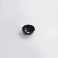 Qeramiq Dely Vasque à poser - 20x20x9cm - ronde - céramique - noir mat
