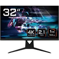 Gigabyte AORUS FI32U LED Monitor, Flat, 80 cm (31,5"), 3.840 x 2.160 pixels UHD, 1 ms, HDMI, DisplayPort, USB, noir