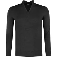 Olymp Pull Demi-Zip Laine Gris Anthracite taille M