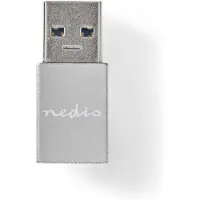 Nedis Adaptateur USB - - USB 3.2 Gen 1 - USB-A vers USB-C - Transferts jusqu'à 5 Gbit/s - Couleur Blanc
