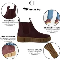 Tamaris Chelsea Boots rouge foncé