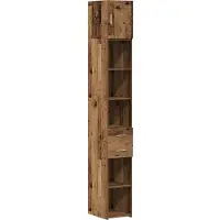 vidaXL Armoire de rangement, 2 pièces, bois de récupération, 30 x 42,5 x 225 cm