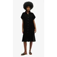 Superdry Femme Robe Chemise Mi-longue OverTaille Noir Taille: 36
