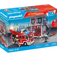 Playmobil 71603 Grand set de pompiers avec pompe à eau