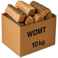 WDMT 10 kg de bois de chauffage en chêne séché au four - bois de chauffage de qualité supérieure, fendu & immédiatement combustible, longue durée de combustion