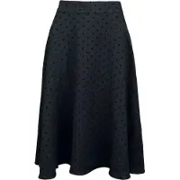 Banned Retro Jupe mi-longue Rockabilly de - Annie Rose Spot Skirt - XS - 4XL - pour Femme - noir - Taille XS