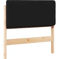 vidaXL Tête de lit rembourrée avec tête de lit marron et noir 90 cm