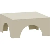 En.casa Table basse 'Vivatka' Table de salon 80 x 80 x 37 cm carrée sable